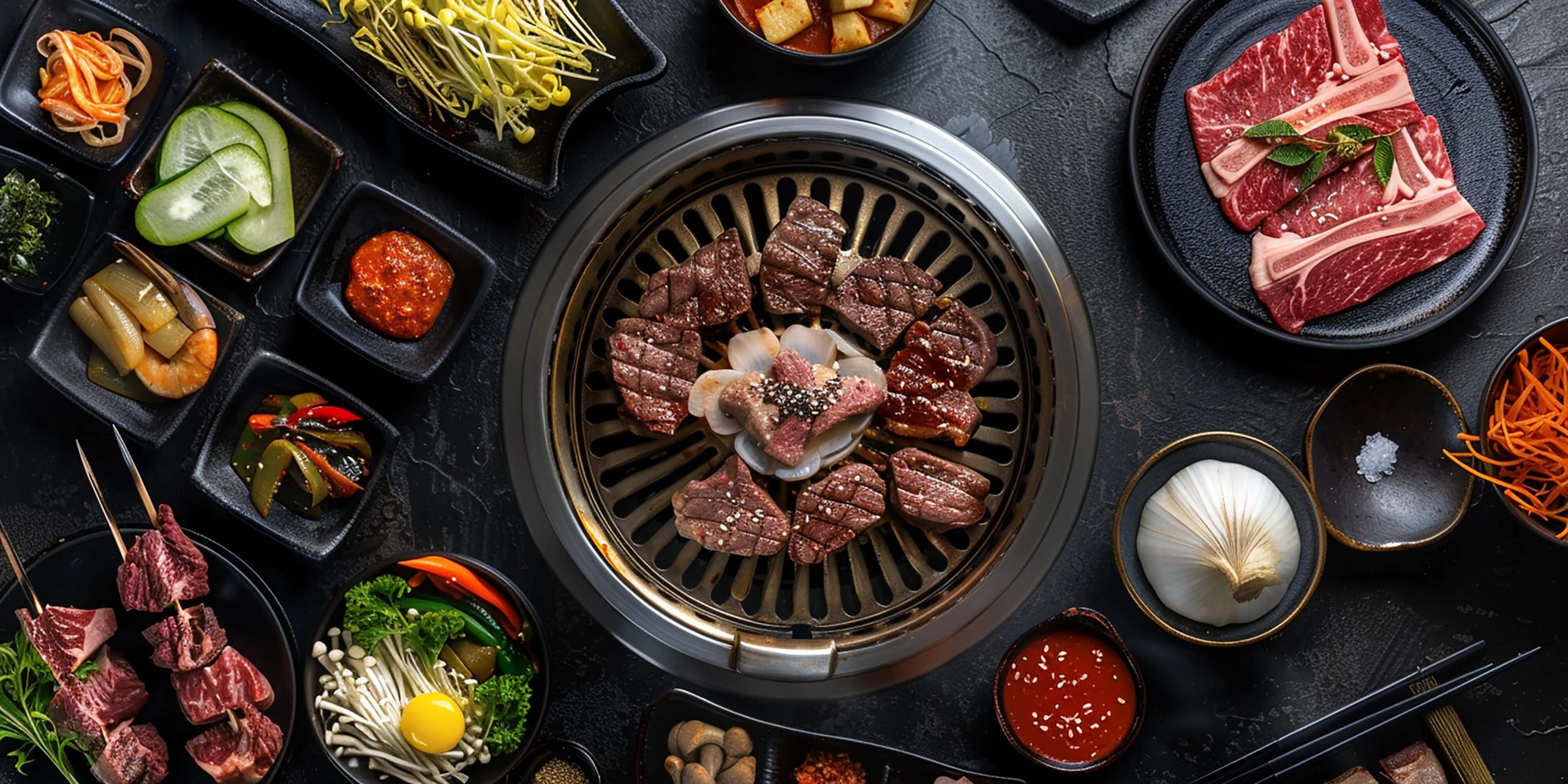 portrait-yakiniku-top-view-with-fire-wagyu-professional